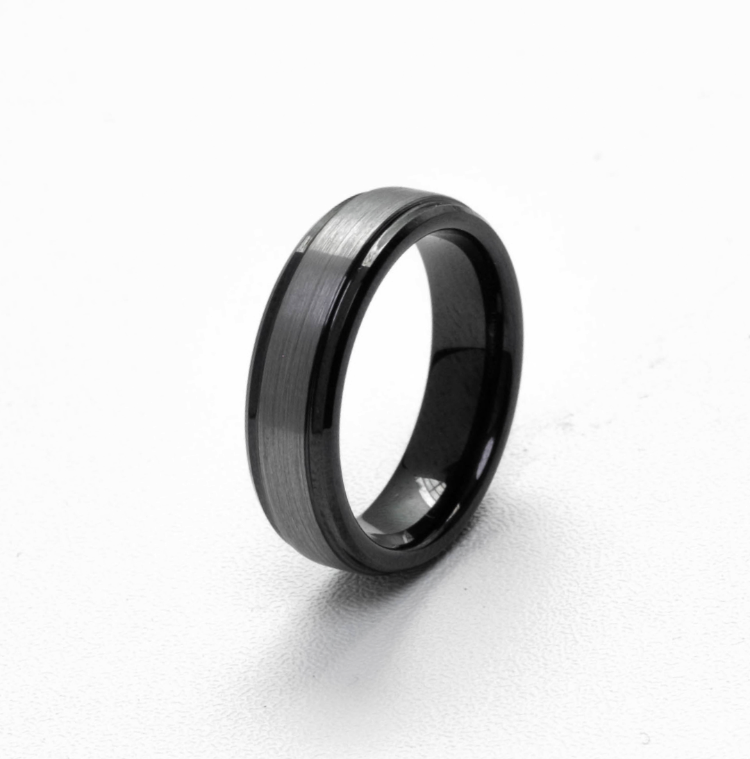 Breeze Black Ring - Tungsten