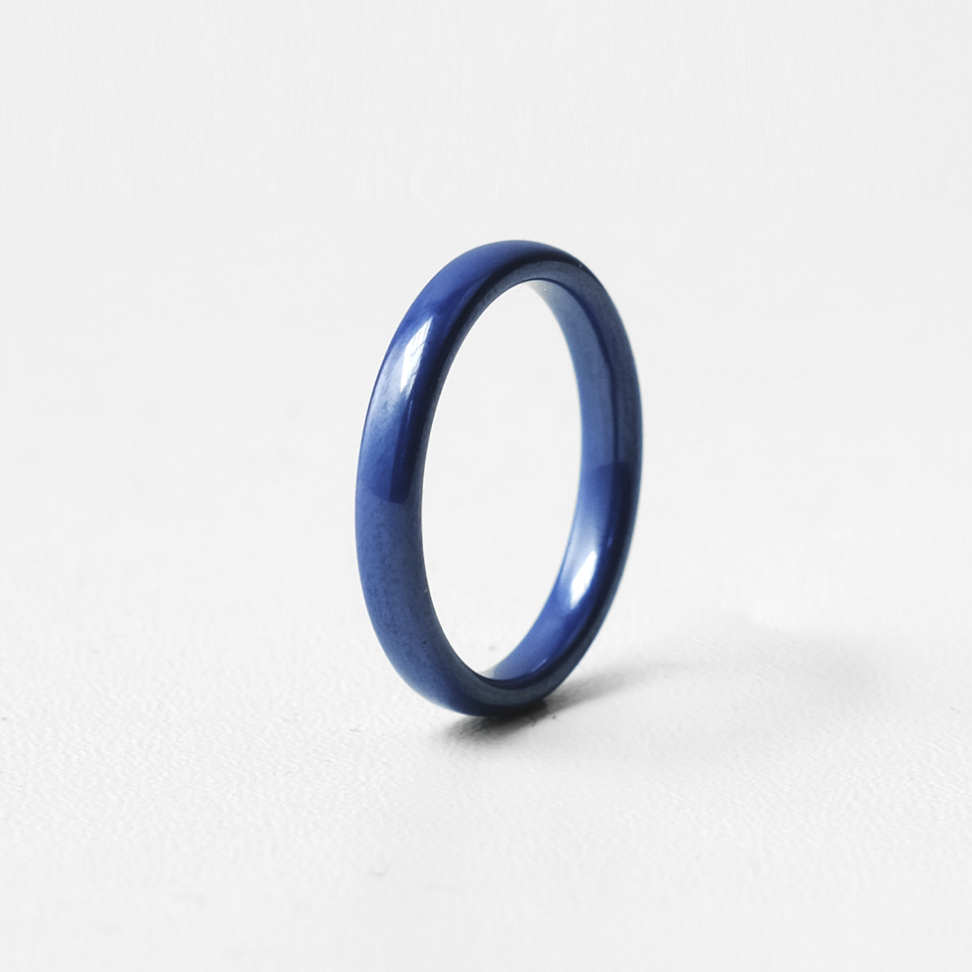 Amber Ceramic Ring Blue - Ceramic