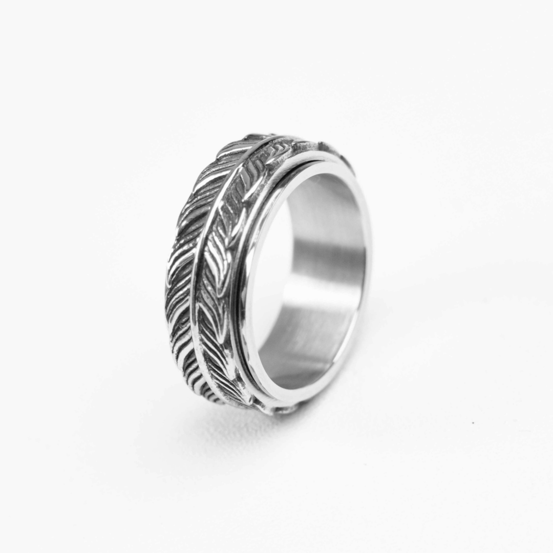 Fuze Anxiety Ring Silver - Titanium