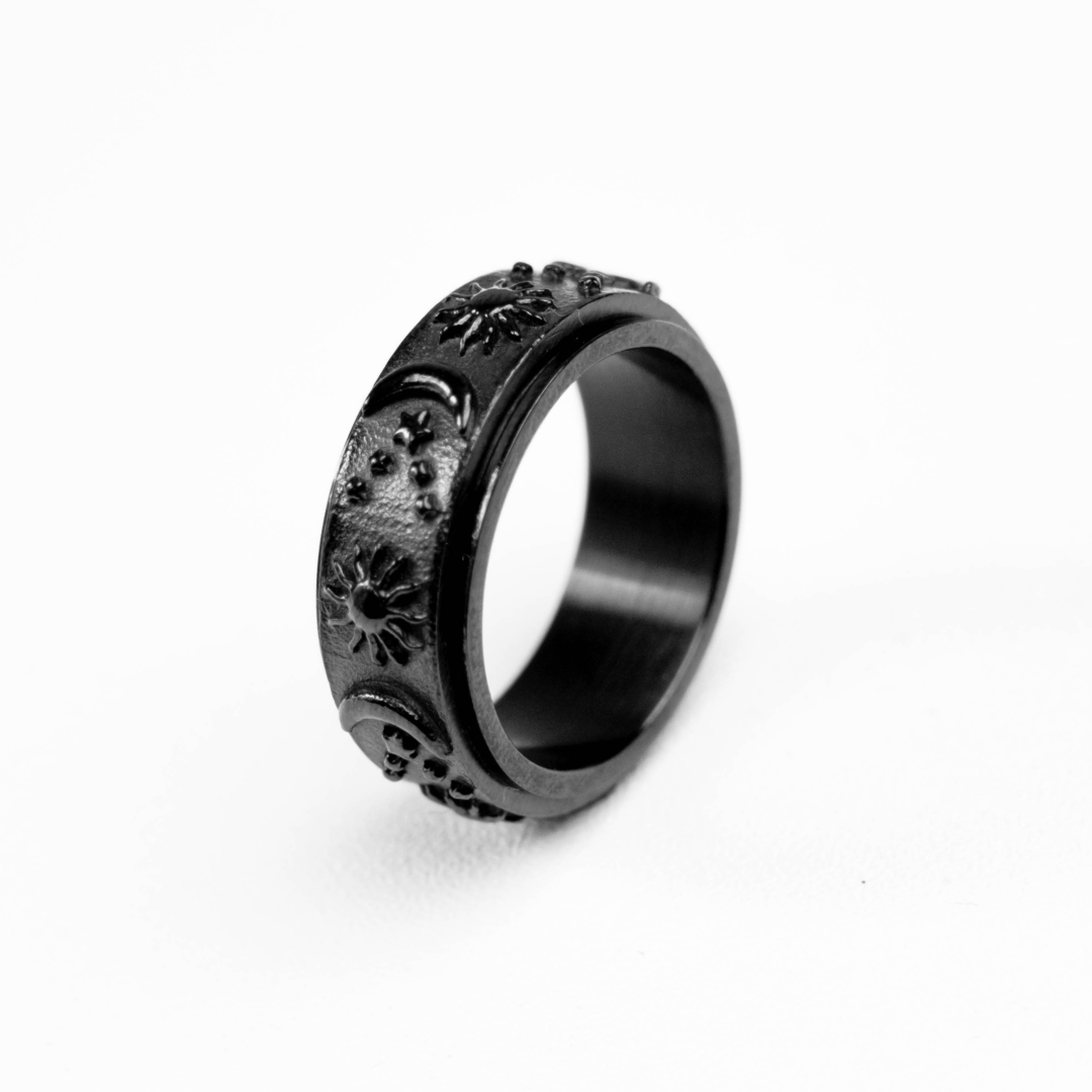 Celeste Anxiety Ring Silver - Titanium