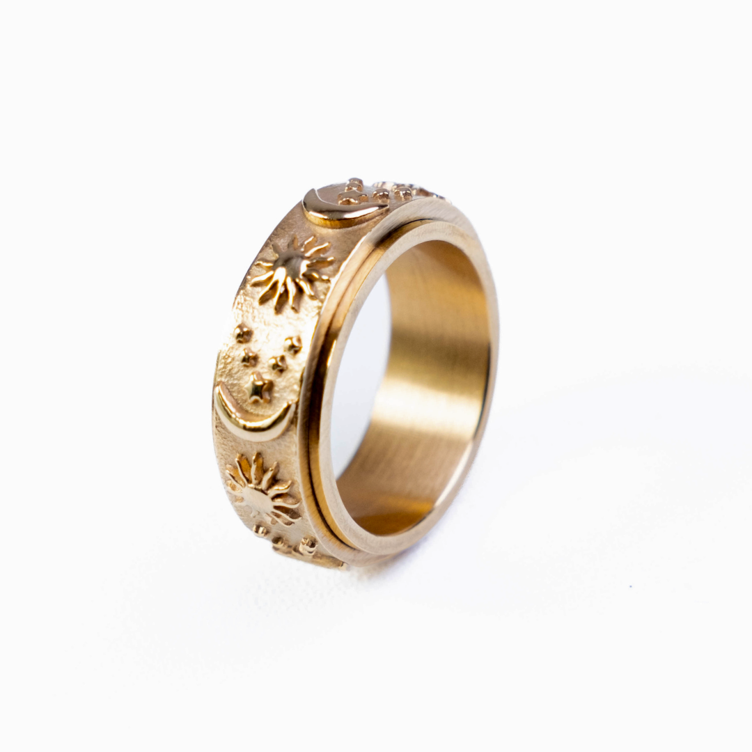 Celeste Anxiety Ring Silver - Titanium