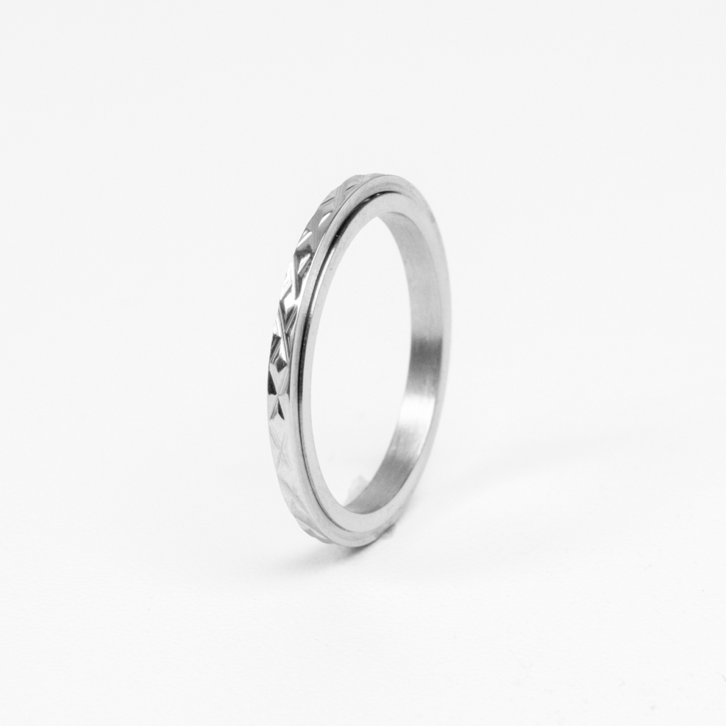 Notch Anxiety Ring Black - Titanium