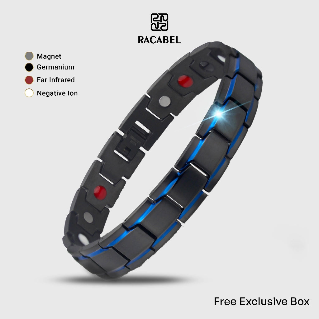 Racabel Gelang Kesehatan Bio Magnetik Apertor untuk Pria dan Wanita - Titanium Steel
