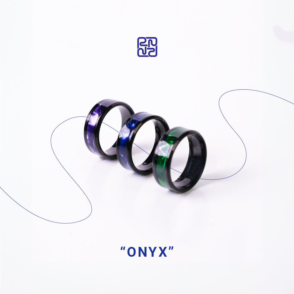 Racabel Onyx Ring - Cincin Pria Wanita Titanium Anti Karat