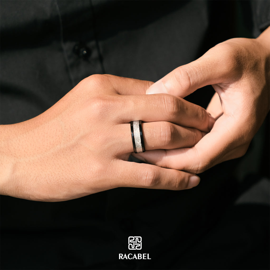 Racabel Igneus Ring - Cincin Pria Titanium Anti Karat