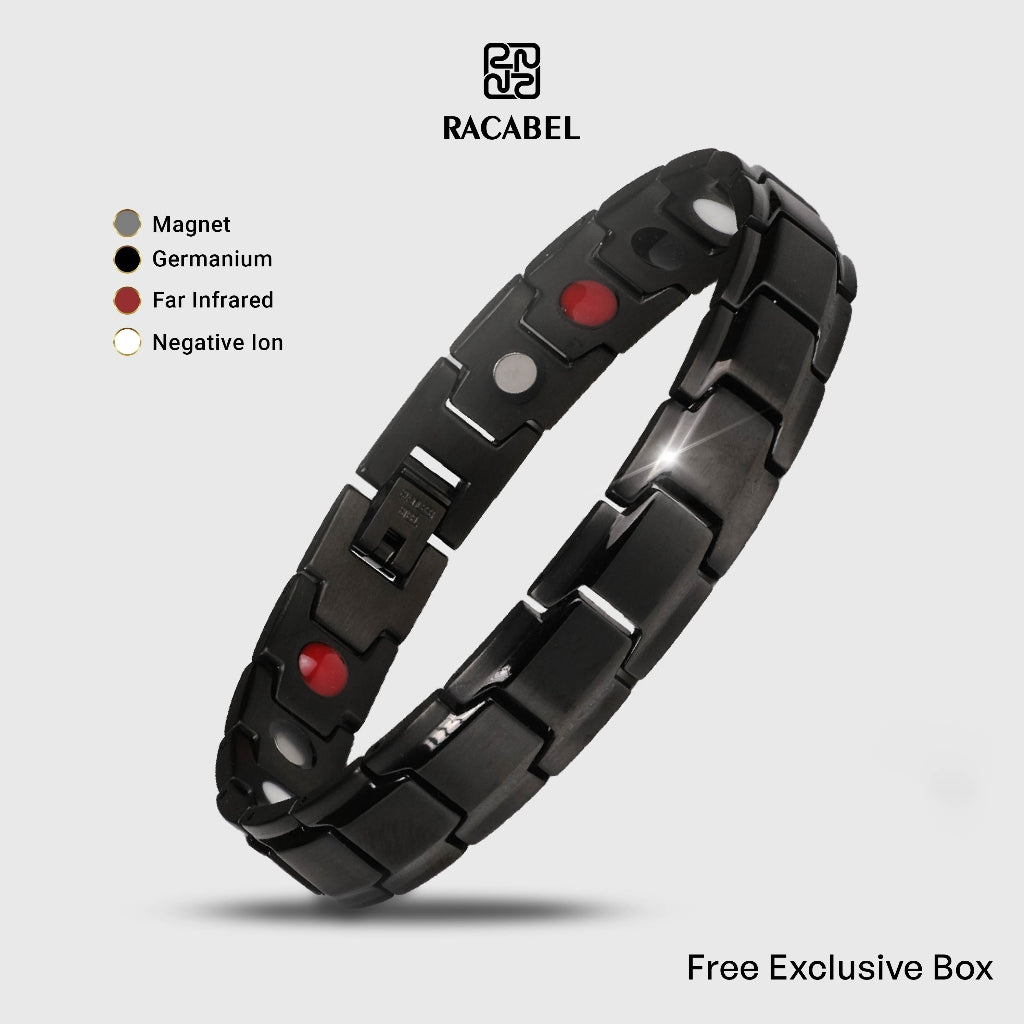 Racabel Gelang Kesehatan Bio Magnetik Apertor untuk Pria dan Wanita - Titanium Steel