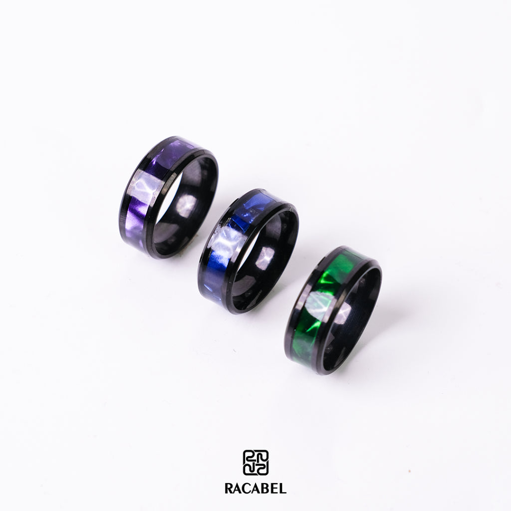 Racabel Onyx Ring - Cincin Pria Wanita Titanium Anti Karat