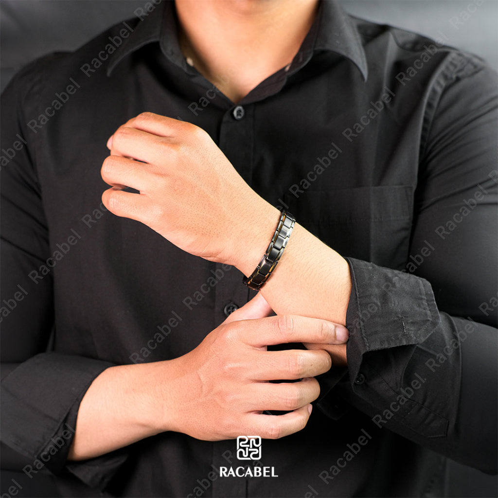 Racabel Gelang Kesehatan Bio Magnetik Apertor untuk Pria dan Wanita - Titanium Steel
