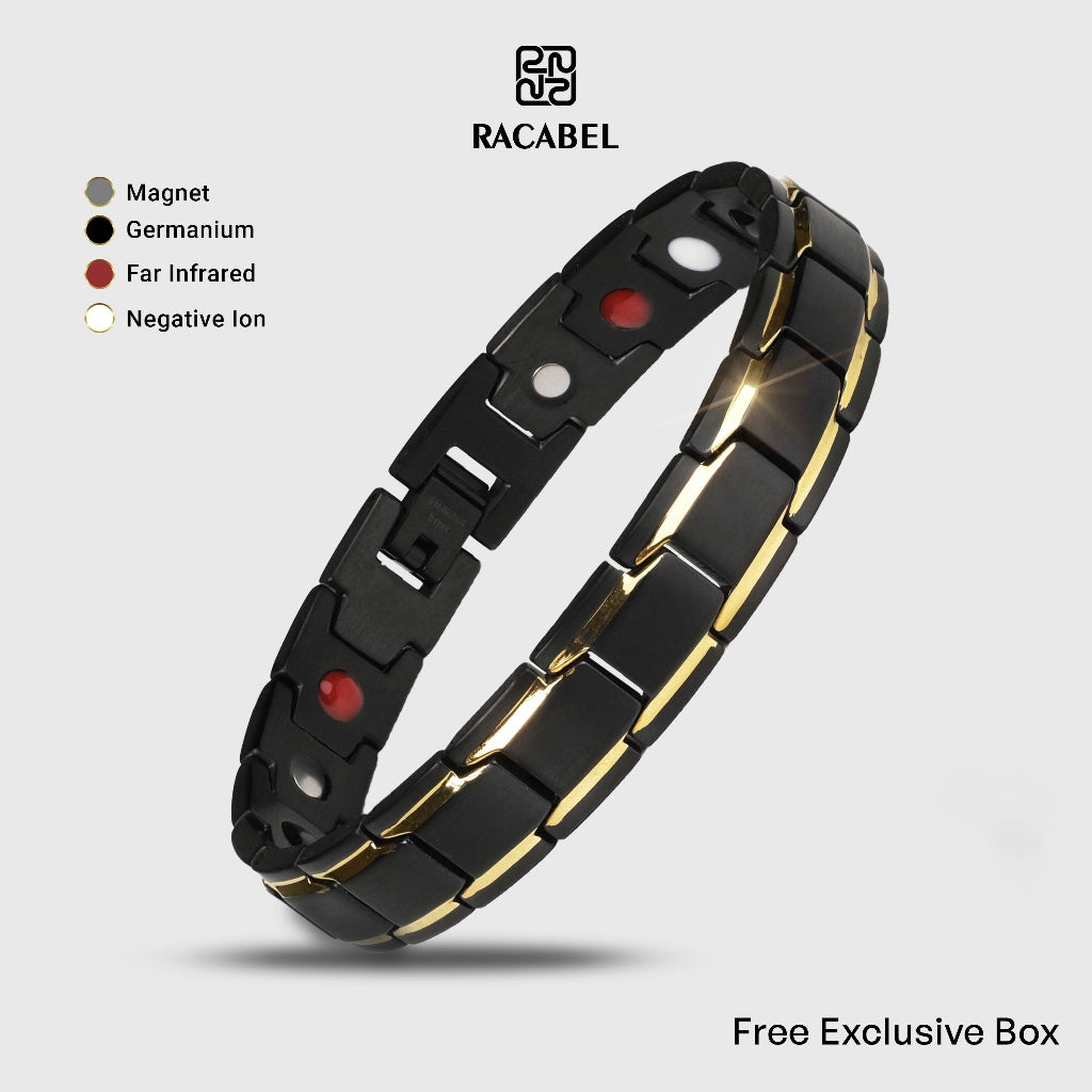 Racabel Gelang Kesehatan Bio Magnetik Apertor untuk Pria dan Wanita - Titanium Steel