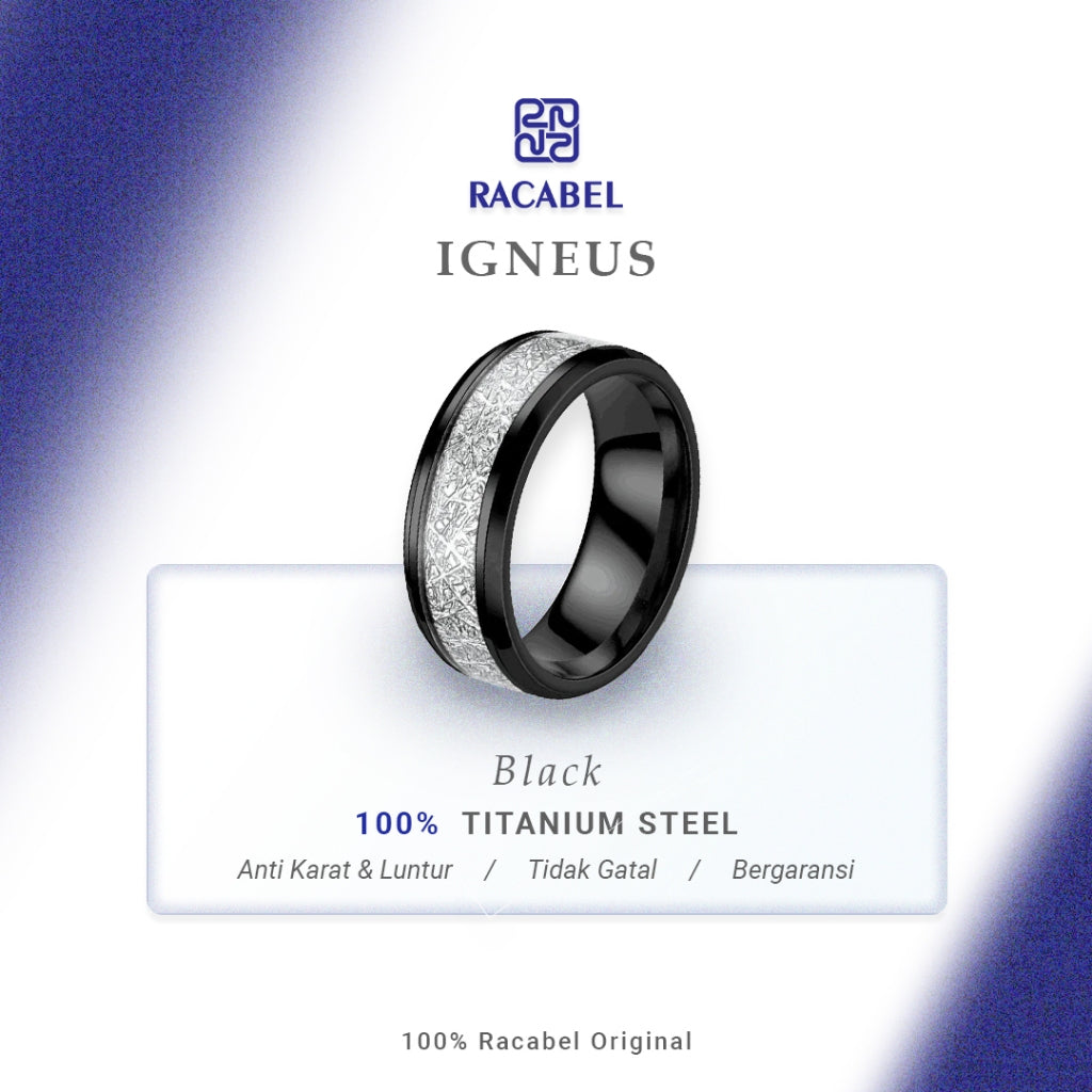 Racabel Igneus Ring - Cincin Pria Titanium Anti Karat