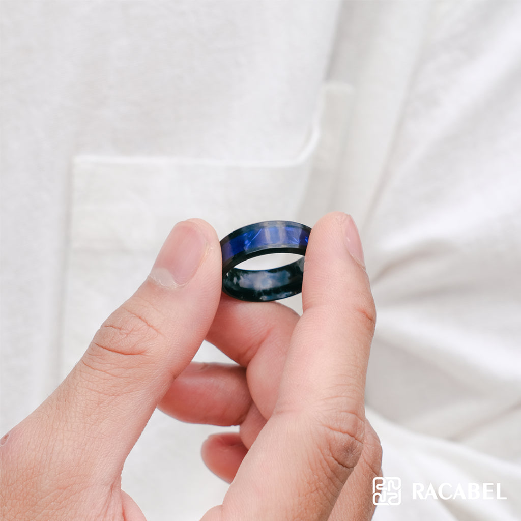 Racabel Onyx Ring - Cincin Pria Wanita Titanium Anti Karat