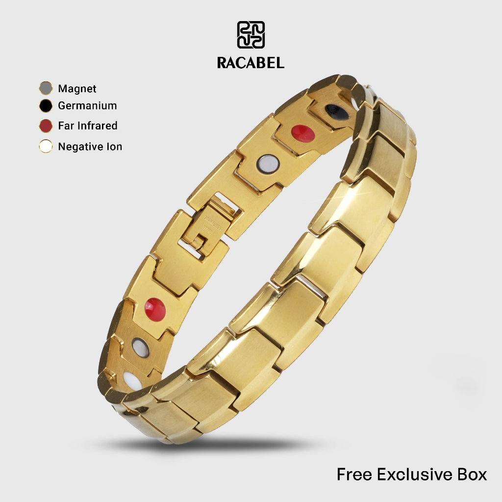 Racabel Gelang Kesehatan Bio Magnetik Apertor untuk Pria dan Wanita - Titanium Steel