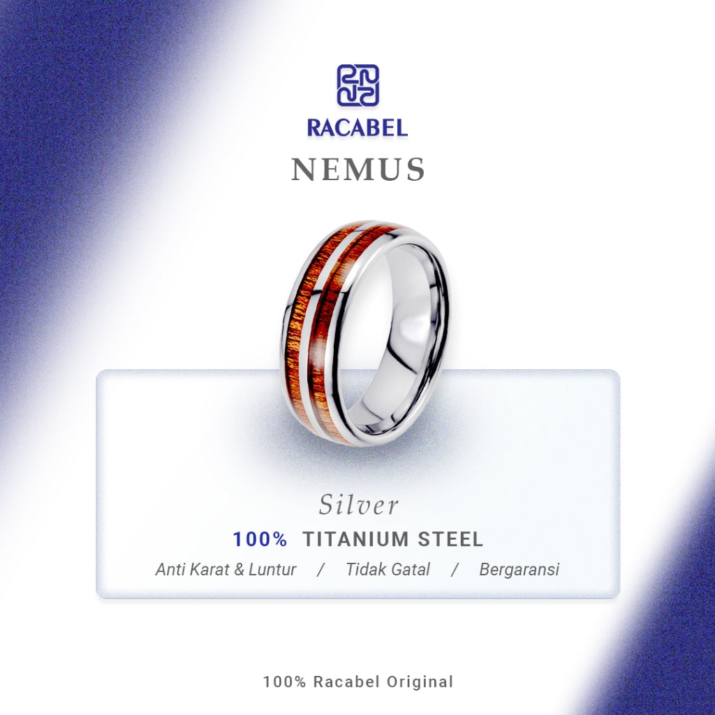 Racabel Nemus Ring - Cincin Pria Titanium Anti Karat