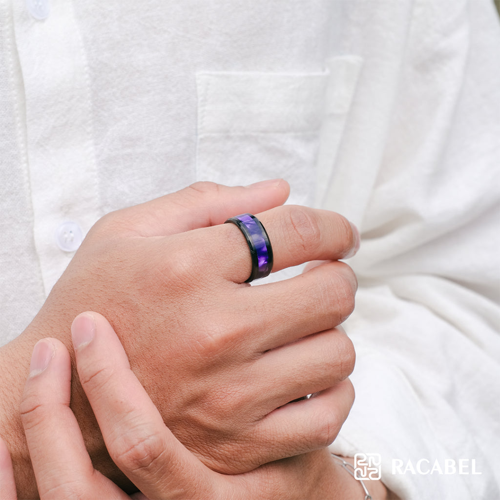 Racabel Onyx Ring - Cincin Pria Wanita Titanium Anti Karat