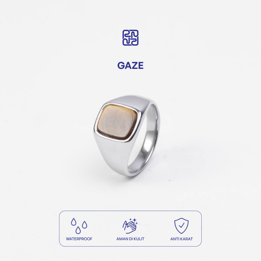 Racabel Gaze Ring - Cincin Pria Wanita Titanium Anti Karat