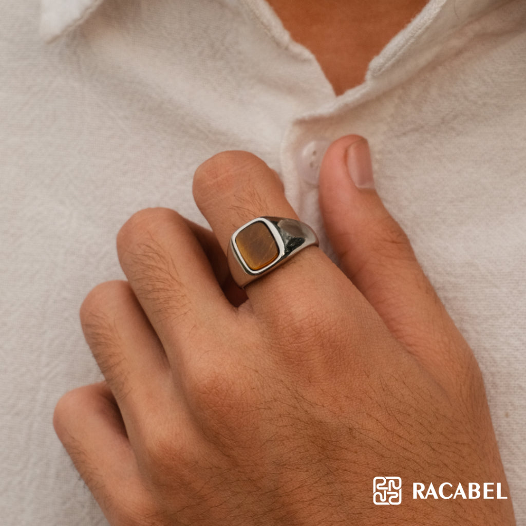 Racabel Gaze Ring - Cincin Pria Wanita Titanium Anti Karat