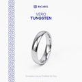 Racabel Vero Ring - Cincin Tungsten Pria Silver Anti Karat