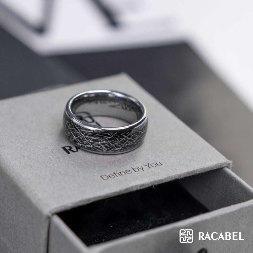 Racabel Craze Ring - Cincin Tungsten Pria Anti Karat