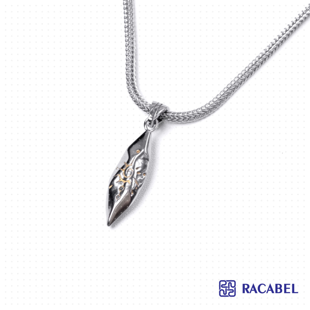 Racabel Draven Necklace Unisex - Kalung Silver Titanium Steel Anti Karat Pria - Wanita