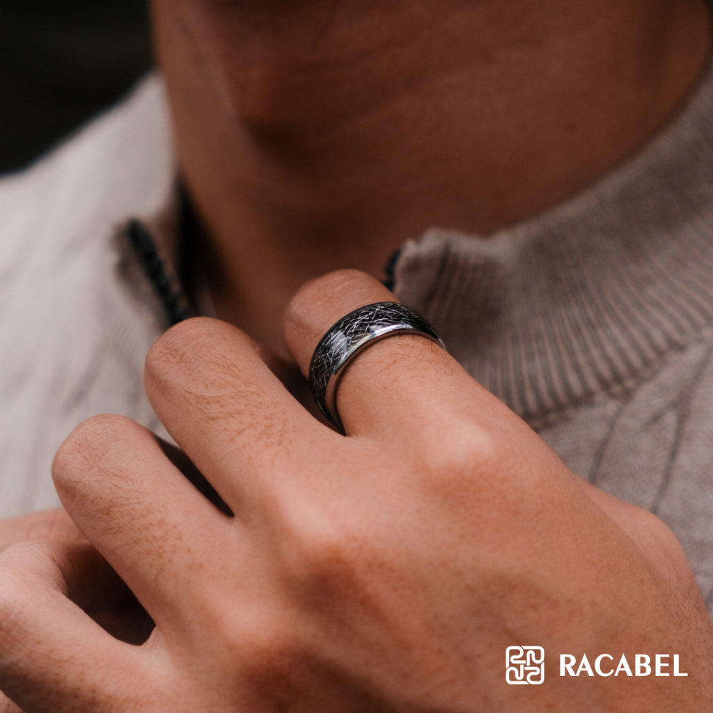 Racabel Craze Ring - Cincin Tungsten Pria Anti Karat