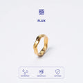 Racabel Flux Emas Ring - Cincin Pria Wanita Titanium Anti Karat