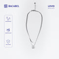 Racabel Lovid Necklace - Kalung Titanium Wanita Silver Anti Karat