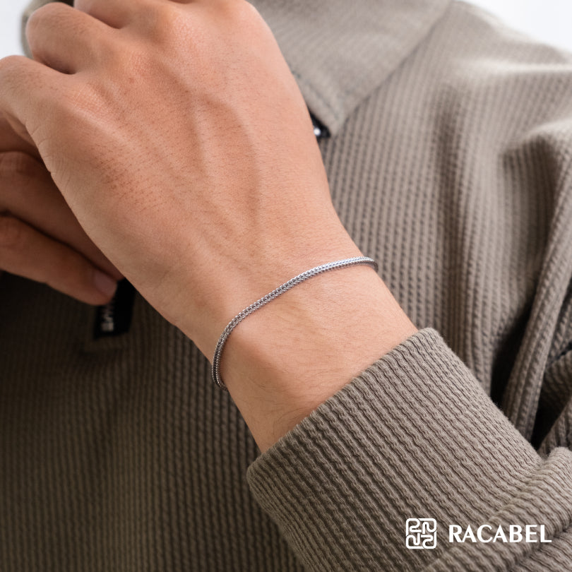 Racabel Aeris Bracelet Unisex - Gelang Silver Pria - Wanita Titanium Steel Anti Karat