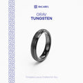 Racabel Grav Ring - Cincin Tungsten Pria Hitam Anti Karat
