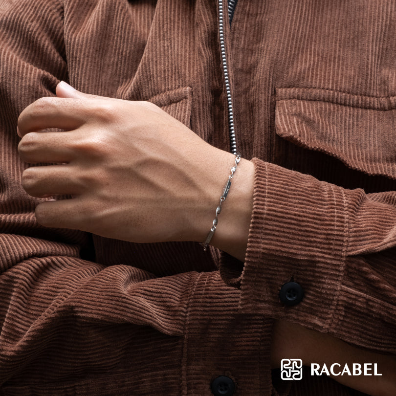 Racabel Caelen Bracelet Unisex - Gelang Silver Pria - Wanita Titanium Steel Anti Karat