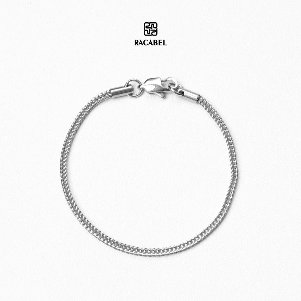 Racabel Aeris Bracelet Unisex - Gelang Silver Pria - Wanita Titanium Steel Anti Karat