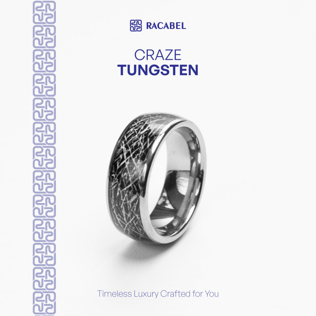 Racabel Craze Ring - Cincin Tungsten Pria Anti Karat