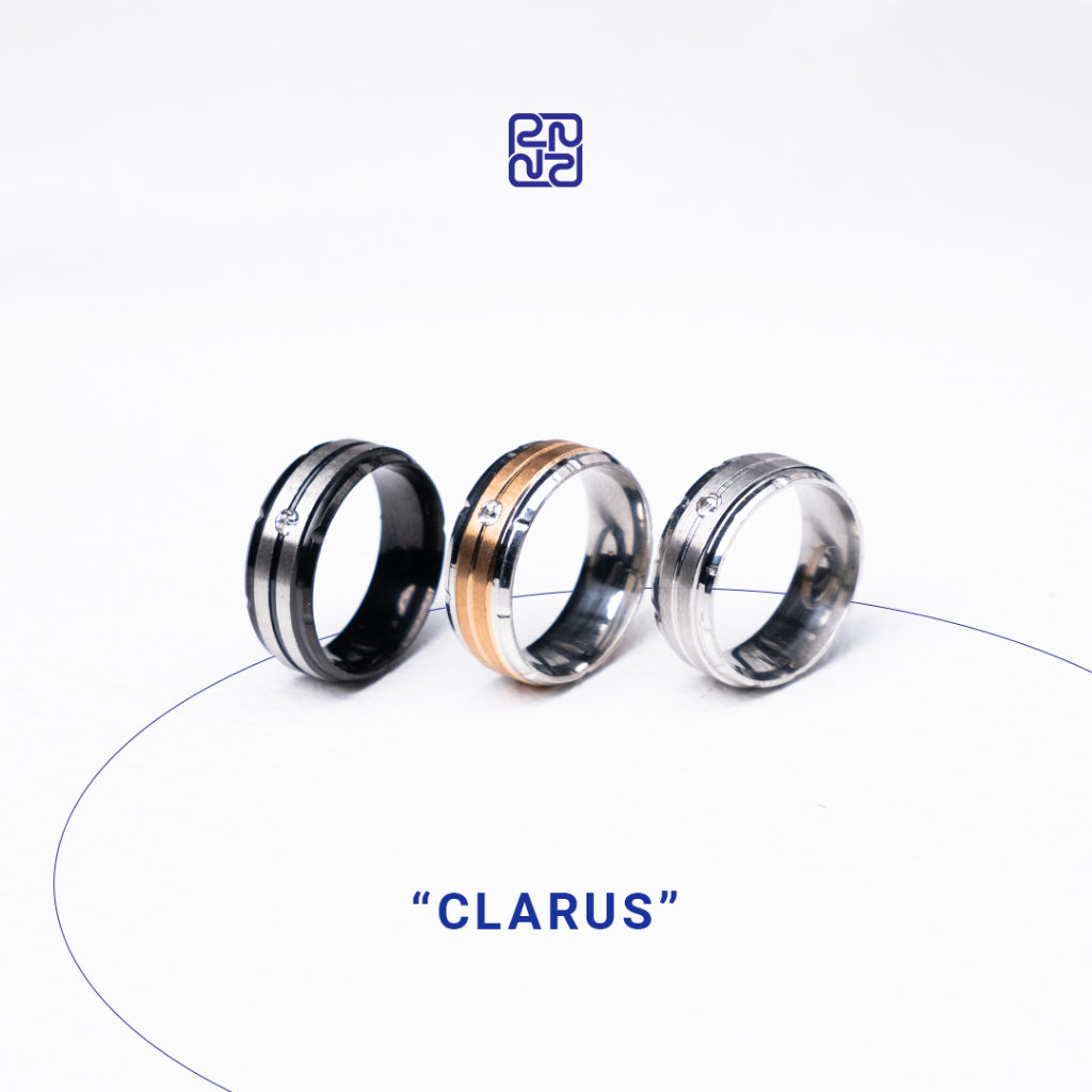 Racabel Clarus Ring - Cincin Pria Wanita Titanium Anti Karat