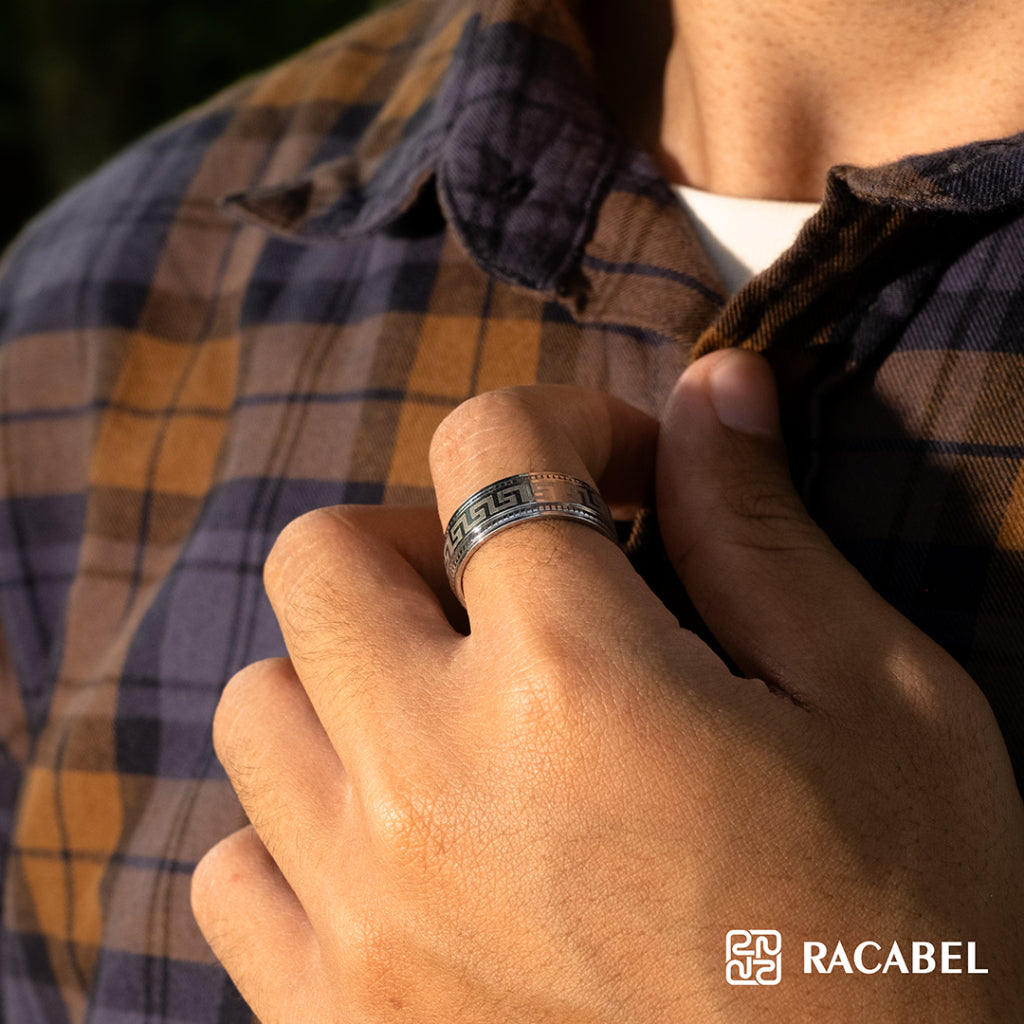 Racabel Inka Ring - Cincin Pria Wanita Titanium Anti Karat