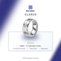 Racabel Clarus Ring - Cincin Pria Wanita Titanium Anti Karat