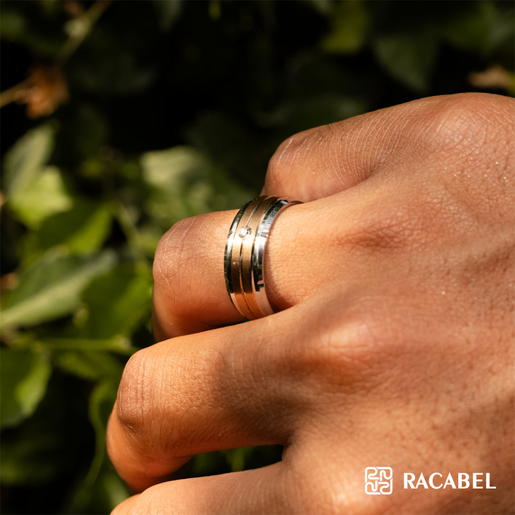 Racabel Clarus Ring - Cincin Pria Wanita Titanium Anti Karat