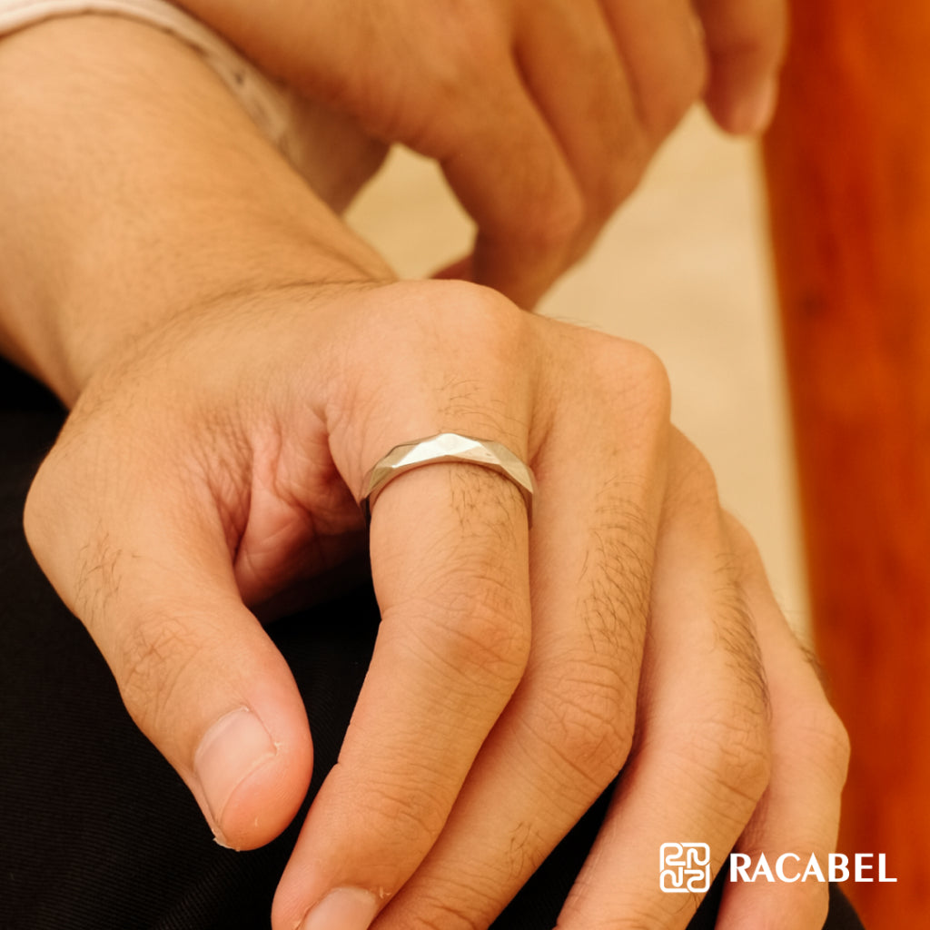 Racabel Quell Ring - Cincin Pria Wanita Titanium Anti Karat