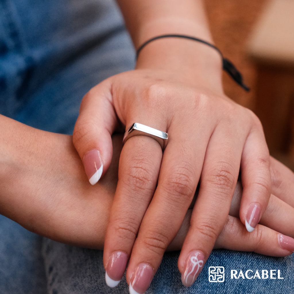 Racabel Axium Ring - Cincin Pria Wanita Titanium Anti Karat