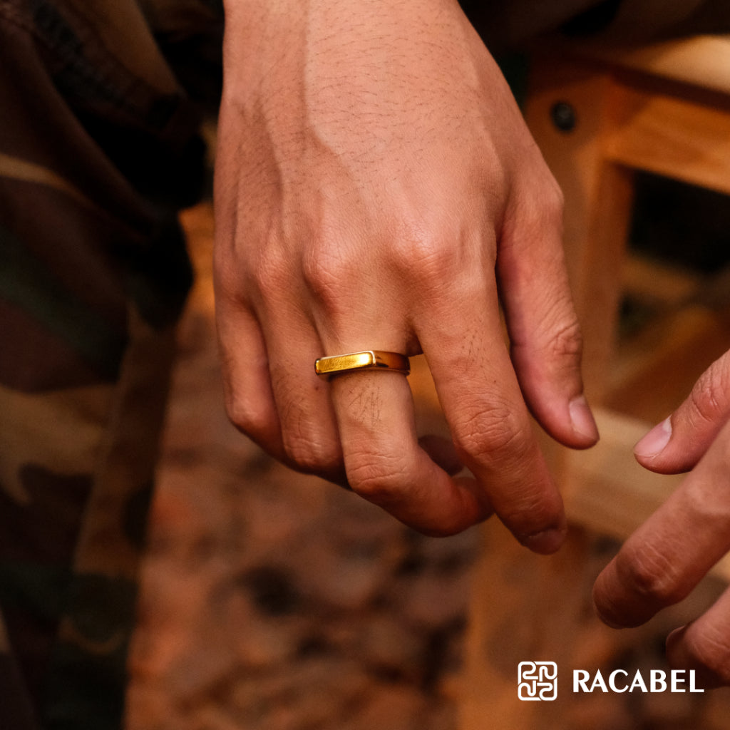 Racabel Axium Ring - Cincin Pria Wanita Titanium Anti Karat