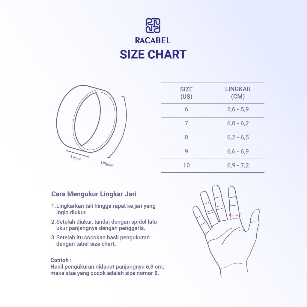 Racabel Flux Ring - Cincin Pria Wanita Titanium Anti Karat