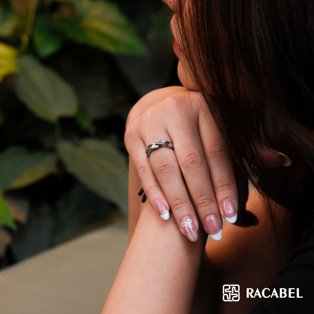 Racabel Flux Ring - Cincin Pria Wanita Titanium Anti Karat
