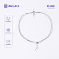 Racabel Plume Necklace - Kalung Rantai Silver Titanium Anti Karat Pria
