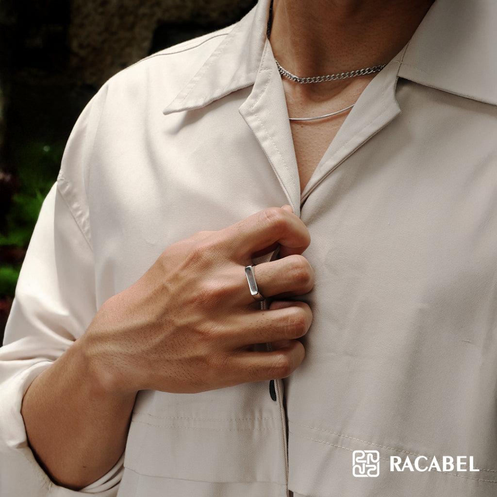 Racabel Axium Ring - Cincin Pria Wanita Titanium Anti Karat