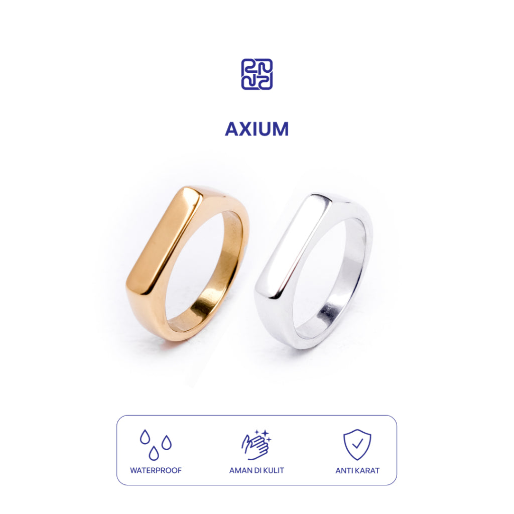 Racabel Axium Ring - Cincin Pria Wanita Titanium Anti Karat