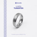 Racabel Luxen Ring - Cincin Tungsten Pria Silver Anti Karat
