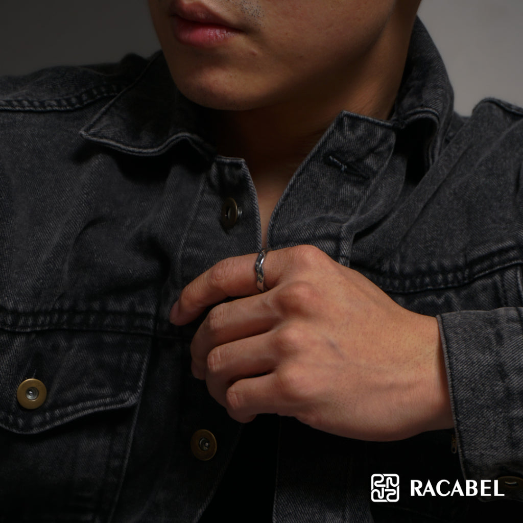 Racabel Flux Ring - Cincin Pria Wanita Titanium Anti Karat