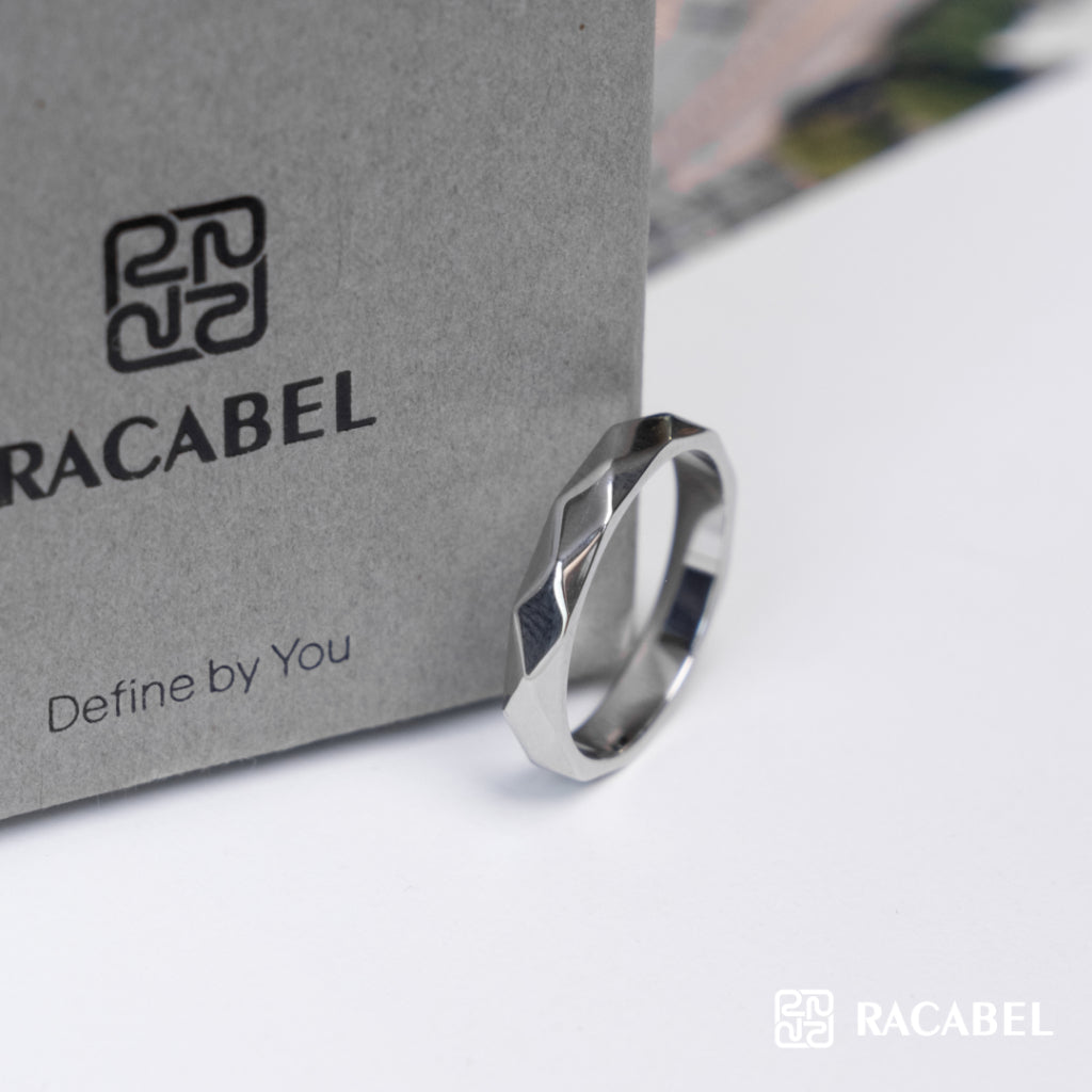 Racabel Quell Ring - Cincin Pria Wanita Titanium Anti Karat