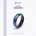Racabel Shard Ring - Cincin Tungsten Pria Hitam Anti Karat