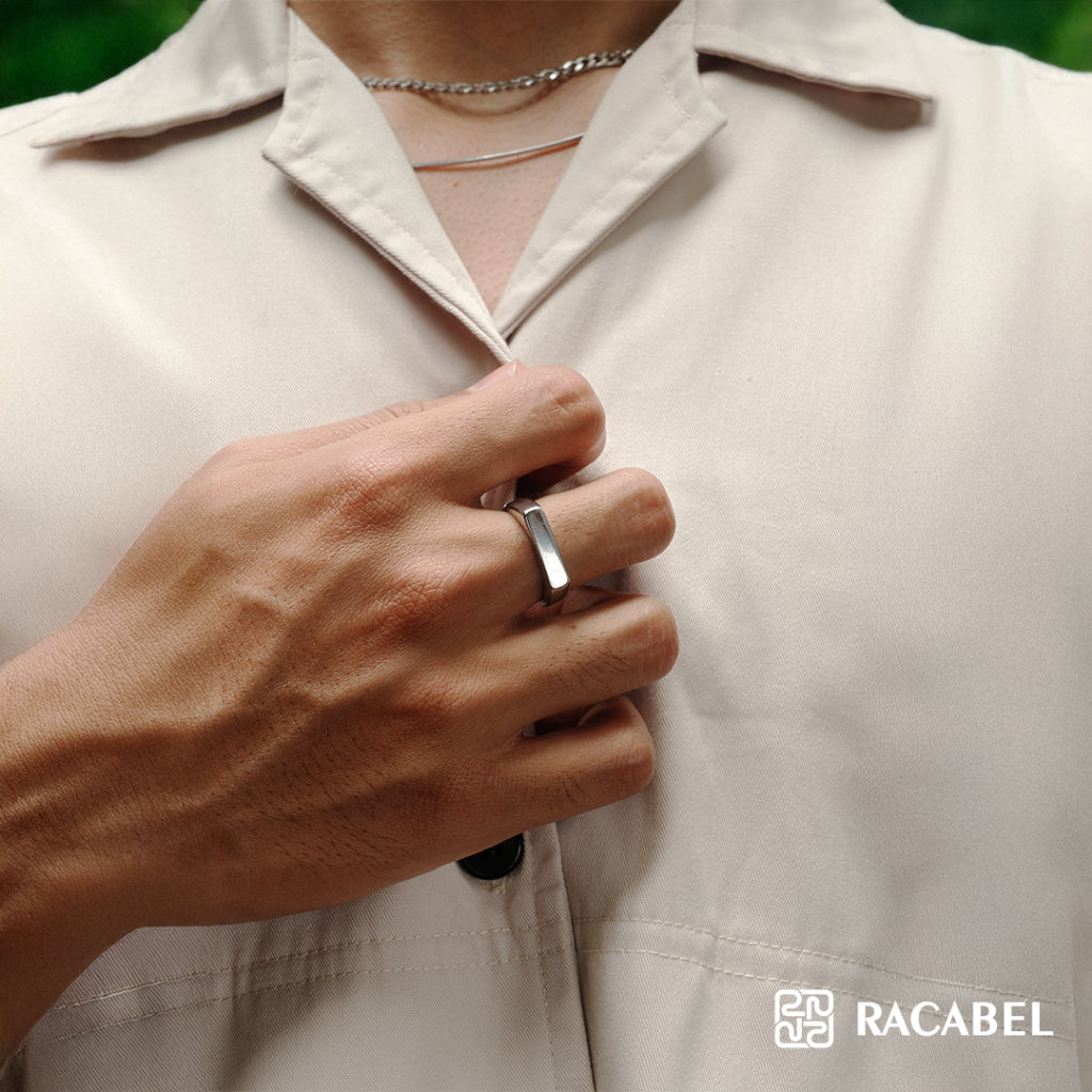 Racabel Axium Ring - Cincin Pria Wanita Titanium Anti Karat