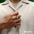 Racabel Axium Ring - Cincin Pria Wanita Titanium Anti Karat
