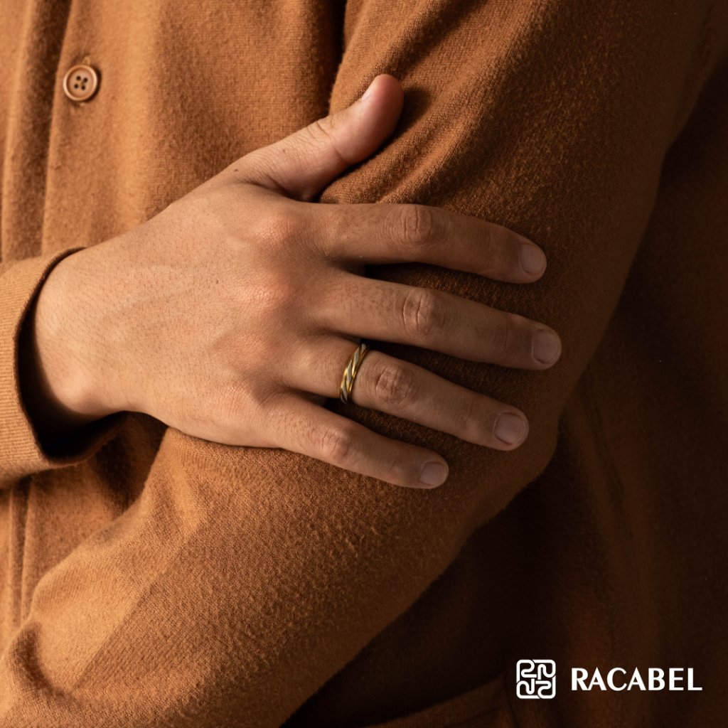 Racabel Azumak Ring - Cincin Pria Wanita Titanium Anti Karat
